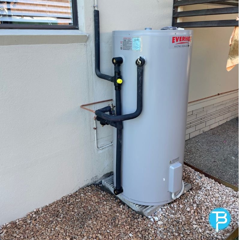 Freshly installed hot water system