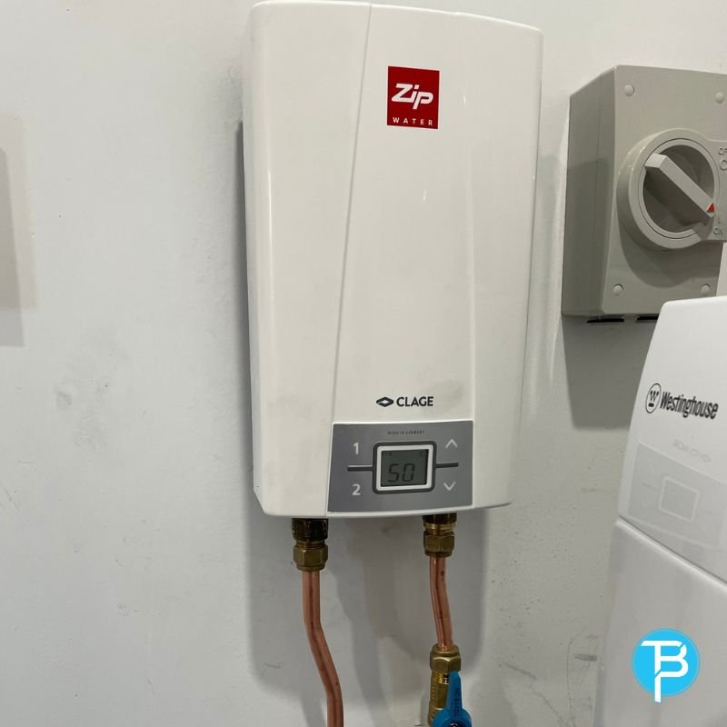 Technician carrying out a hot water repair